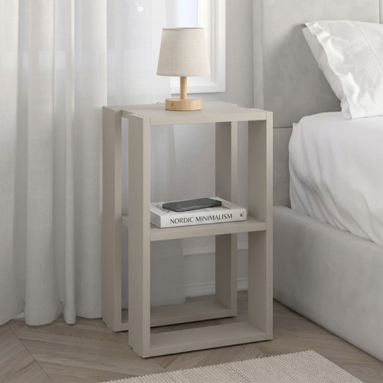 Κομοδίνο - Τραπεζάκι βοηθητικό Lonie  χρώμα sandstone 34x30x55εκ.