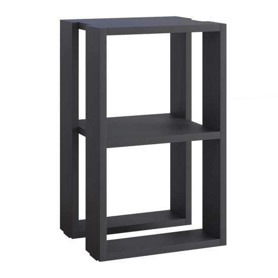 Κομοδίνο - τραπεζάκι βοηθητικό Lonie  χρώμα ανθρακί 34x30x55εκ.