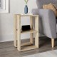 Κομοδίνο - Τραπεζάκι βοηθητικό Lonie  χρώμα travertine 34x30x55εκ.