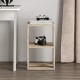 Κομοδίνο - Τραπεζάκι βοηθητικό Lonie  χρώμα travertine 34x30x55εκ.