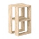 Κομοδίνο - Τραπεζάκι βοηθητικό Lonie  χρώμα travertine 34x30x55εκ.