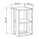 Κομοδίνο - Τραπεζάκι βοηθητικό Lonie  χρώμα travertine 34x30x55εκ.