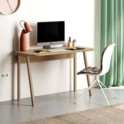 Γραφείο εργασίας Luton  χρώμα sapphire oak 120x60x75εκ.