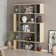 Βιβλιοθήκη Mito  χρώμα sapphire oak - ανθρακί 108x25x161εκ.
