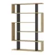 Βιβλιοθήκη Mito  χρώμα sapphire oak - ανθρακί 108x25x161εκ.