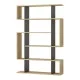 Βιβλιοθήκη Mito  χρώμα sapphire oak - ανθρακί 108x25x161εκ.