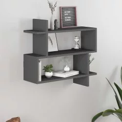 Ραφιέρα τοίχου Paralel  χρώμα ανθρακί 70x22x65εκ.