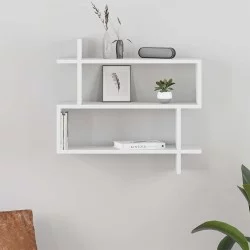 Ραφιέρα τοίχου Paralel  χρώμα λευκό 70x22x65εκ.