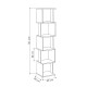 Βιβλιοθήκη Piri  χρώμα sandstone 35x30x161εκ.