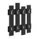 Κρεμάστρα τοίχου Wave  χρώμα black wood 64x4x81εκ.