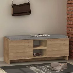 Παπουτσοθήκη Zulla  χρώμα ανοιχτό καρυδί 110x37x43εκ.