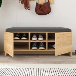 Παπουτσοθήκη Zulla  χρώμα sapphire oak 110x37x43εκ.