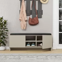 Παπουτσοθήκη Zulla  χρώμα sandstone 110x37x43εκ.