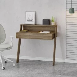 Γραφείο εργασίας Cowork  χρώμα ανοιχτό καρυδί 94x50x91εκ.