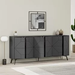 Μπουφές Dune  χρώμα ανθρακί 184x35x77,4εκ.