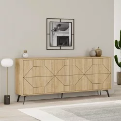 Μπουφές Dune  χρώμα sapphire oak 184x35x77,4εκ.