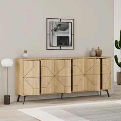 Μπουφές Dune  χρώμα sapphire oak 184x35x77,4εκ.