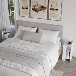 Κομοδίνο Elos  σετ 2 τεμαχίων χρώμα λευκό 25x27x60εκ.