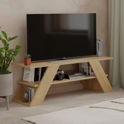 Έπιπλο τηλεόρασης Farfalla  χρώμα sapphire oak 120x33,5x40εκ.