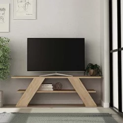 Έπιπλο τηλεόρασης Farfalla  χρώμα sapphire oak 120x33,5x40εκ.