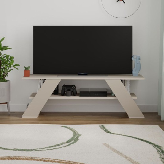 Έπιπλο τηλεόρασης Farfalla  χρώμα sandstone 120x33,5x40εκ.