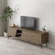 Έπιπλο τηλεόρασης Fiona  χρώμα ανοιχτό καρυδί 180x35,6x48εκ.