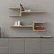 Ραφιέρα τοίχου Fork  2 τεμαχίων χρώμα sapphire oak 75x19,5x18εκ.