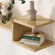 Ραφιέρα τοίχου Fork  2 τεμαχίων χρώμα sapphire oak 75x19,5x18εκ.