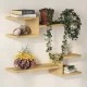 Ραφιέρα τοίχου Fork  2 τεμαχίων χρώμα sapphire oak 75x19,5x18εκ.