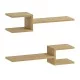 Ραφιέρα τοίχου Fork  2 τεμαχίων χρώμα sapphire oak 75x19,5x18εκ.