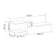 Ραφιέρα τοίχου Fork  2 τεμαχίων χρώμα sapphire oak 75x19,5x18εκ.