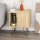 Κομοδίνο Glynn  χρώμα φυσικό οξιάς 50,2x44,6x60εκ.