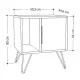 Κομοδίνο Glynn  χρώμα φυσικό οξιάς 50,2x44,6x60εκ.
