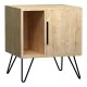 Κομοδίνο Glynn  χρώμα φυσικό οξιάς 50,2x44,6x60εκ.