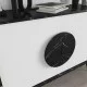 Μπουφές Gora  χρώμα μαύρο εφέ μαρμάρου - λευκό 110x35,6x82εκ.