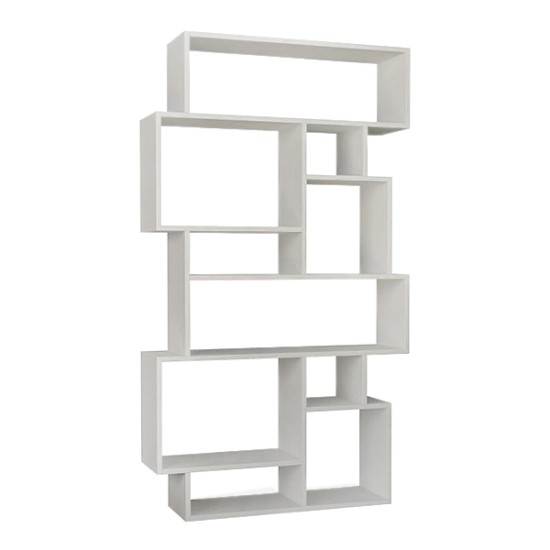 Βιβλιοθήκη Karmato  χρώμα λευκό 96x25,5x168,5εκ.