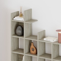 Βιβλιοθήκη Manco  χρώμα travertine 122x25,5x188εκ.