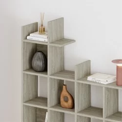 Βιβλιοθήκη Manco  χρώμα travertine 122x25,5x188εκ.