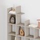 Βιβλιοθήκη Manco  χρώμα sandstone 122x25,5x188εκ.