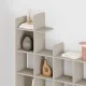 Βιβλιοθήκη Manco  χρώμα sandstone 122x25,5x188εκ.