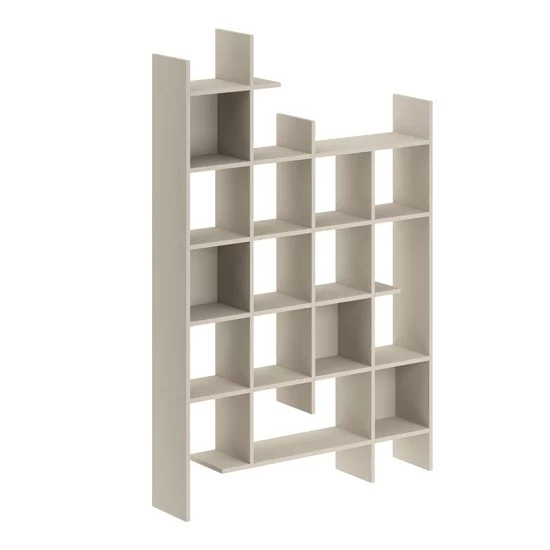 Βιβλιοθήκη Manco  χρώμα sandstone 122x25,5x188εκ.