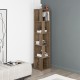 Βιβλιοθήκη γωνιακή Piano  χρώμα ανοιχτό καρυδί 31,4x31,4x158,9εκ.
