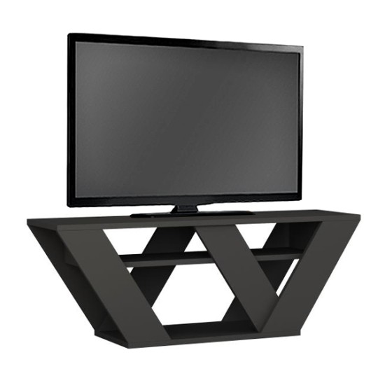 Έπιπλο τηλεόρασης Pipralla  χρώμα ανθρακί 110x30x40εκ. Έπιπλο τηλεόρασης Pipralla  χρώμα ανθρακί 110x30x40εκ.