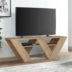 Έπιπλο τηλεόρασης Pipralla  χρώμα sapphire oak 110x30x40εκ.