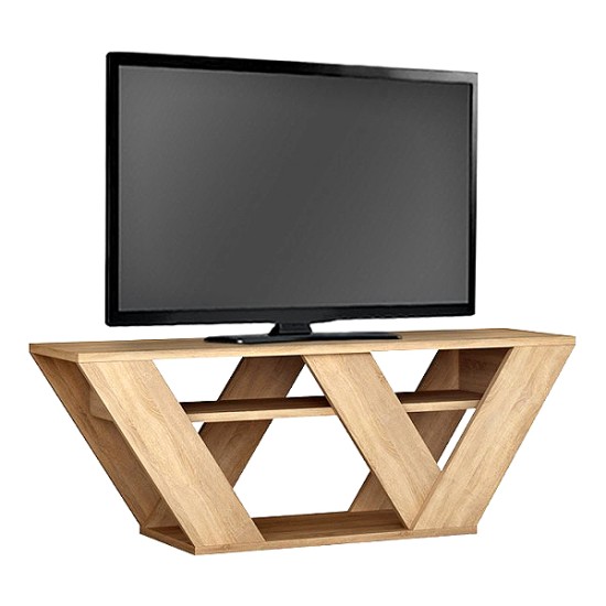 Έπιπλο τηλεόρασης Pipralla  χρώμα φυσικό οξιάς 110x30x40εκ. Έπιπλο τηλεόρασης Pipralla  χρώμα φυσικό οξιάς 110x30x40εκ.