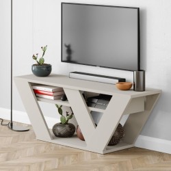 Έπιπλο τηλεόρασης Pipralla  χρώμα sandstone 110x30x40εκ.
