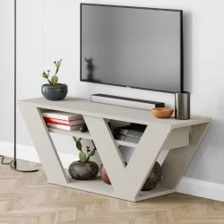 Έπιπλο τηλεόρασης Pipralla  χρώμα sandstone 110x30x40εκ.