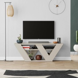 Έπιπλο τηλεόρασης Pipralla  χρώμα sandstone 110x30x40εκ.