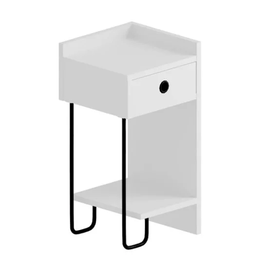 Κομοδίνο Sirius  δεξί χρώμα λευκό 32x30x61εκ.