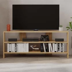 Έπιπλο τηλεόρασης γωνιακό Thales  χρώμα sapphire oak 110x36x45εκ.